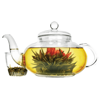 40 oz Heat Resistant Borosilicate Glass Teapot with Removable Infuser