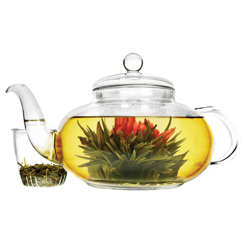 40 oz Heat Resistant Borosilicate Glass Teapot with Removable Infuser
