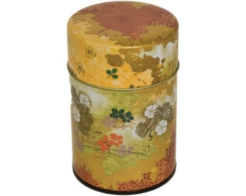 Golden Cherry Blossom Tea Canister