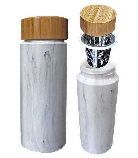 Marble Ceramic Travel Tumbler, Choose Marble Style: Delicato Marble
