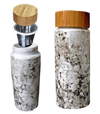 Marble Ceramic Travel Tumbler