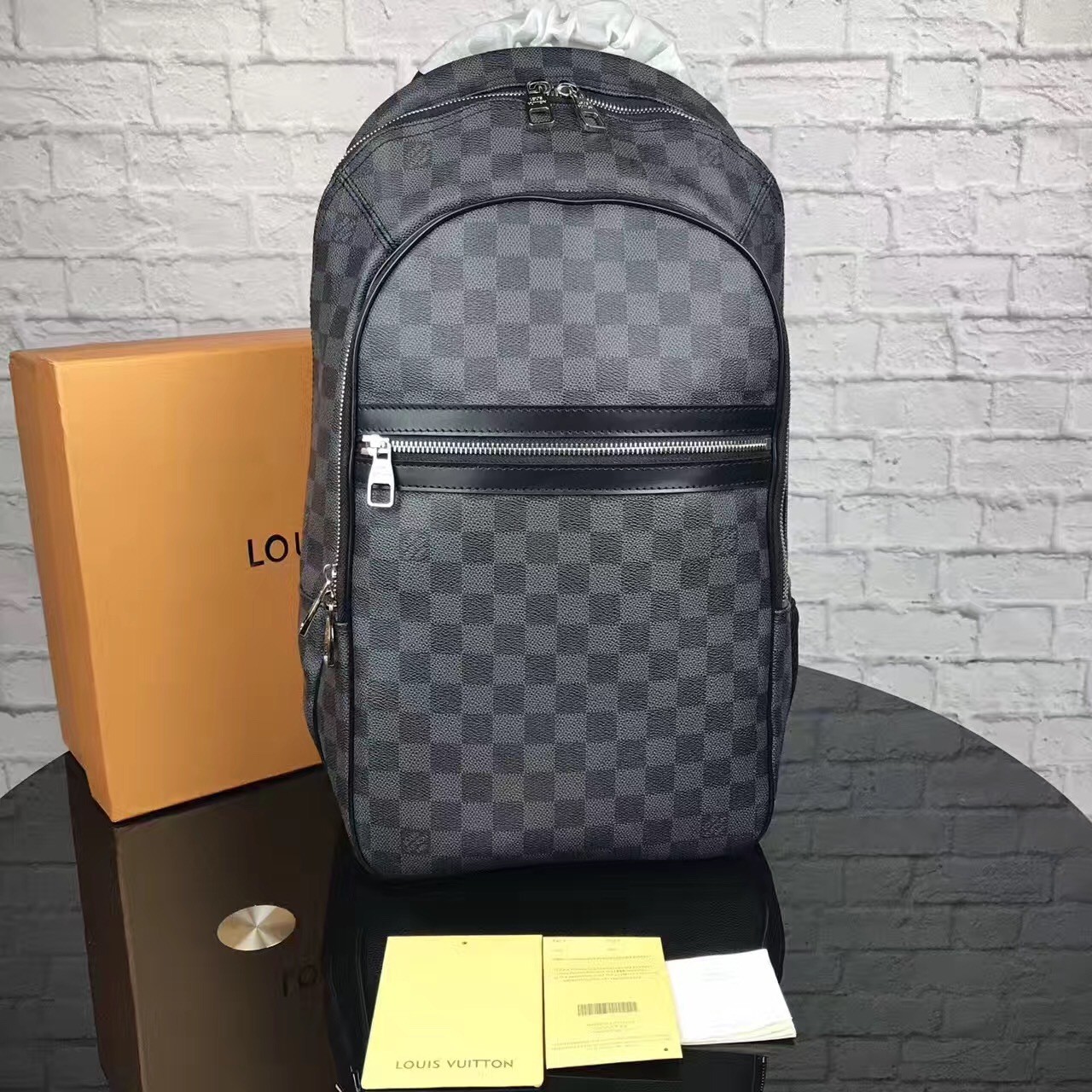 louis vuitton michael damier graphite black