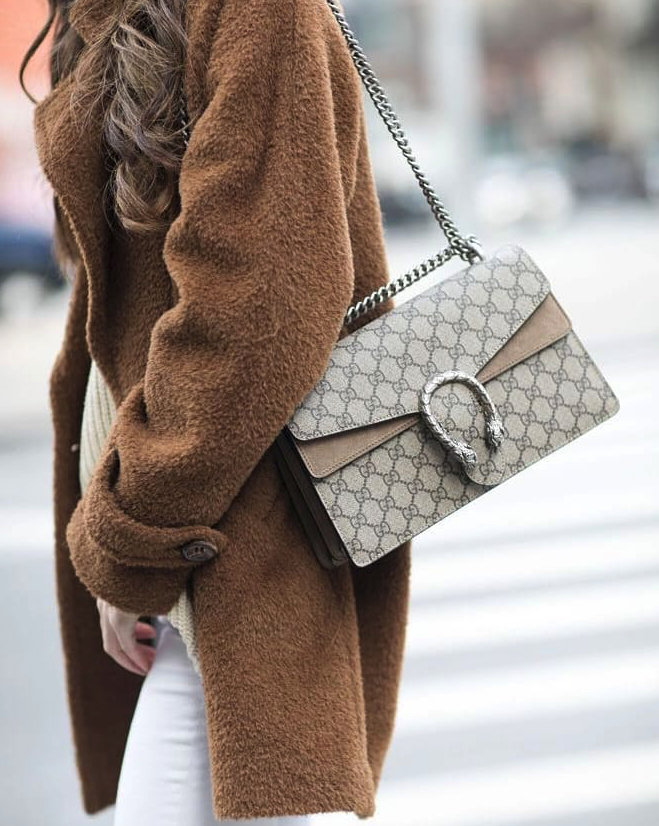 PRE ORDER - Gucci GG Supreme Dionysus Bag -Nude suede