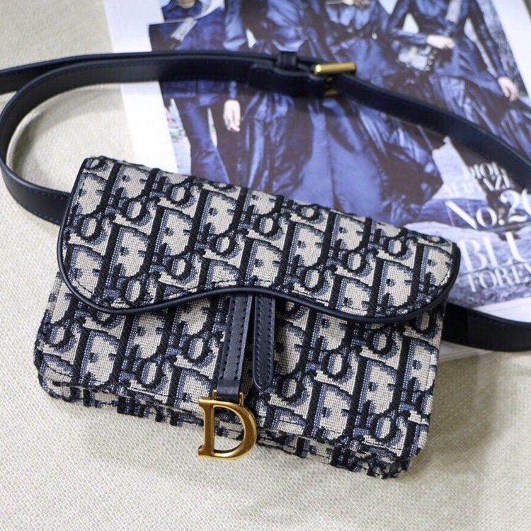 IN STOCK - 1:1 Dior SADDLE BELT POUCH- Navy