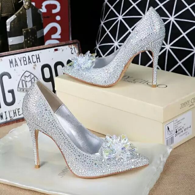 ​Jimmy Choo AVRIL Crystal Covered Pointy Toe Pumps​ Size 7 Women
