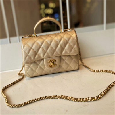 PRE ORDER 1:1 Chanel Quilted Mini Rectangular Flap - Lambskin Gold HW