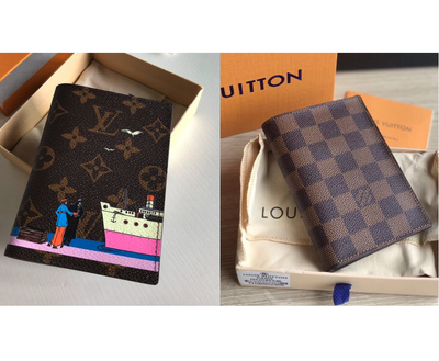 IN STOCK- 1:1  Louis Vuitton Passport Cover Damier Ebene / Card Holder Wallet Christmas Animation Collection