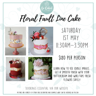 Adult Class - Floral Fault Line Buttercream Cake Adult Class - Floral Fault Line Buttercream Cake
