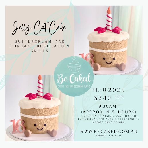 Adult Class - Jelly Cat Cake (Saturday 11th October 2025) Adult Class - Jelly Cat Cake (Saturday 11th October 2025)