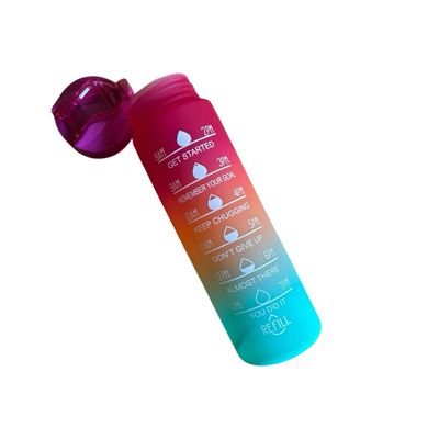 Red and blue water bottle