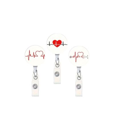 ECG badge reels (set of 3)