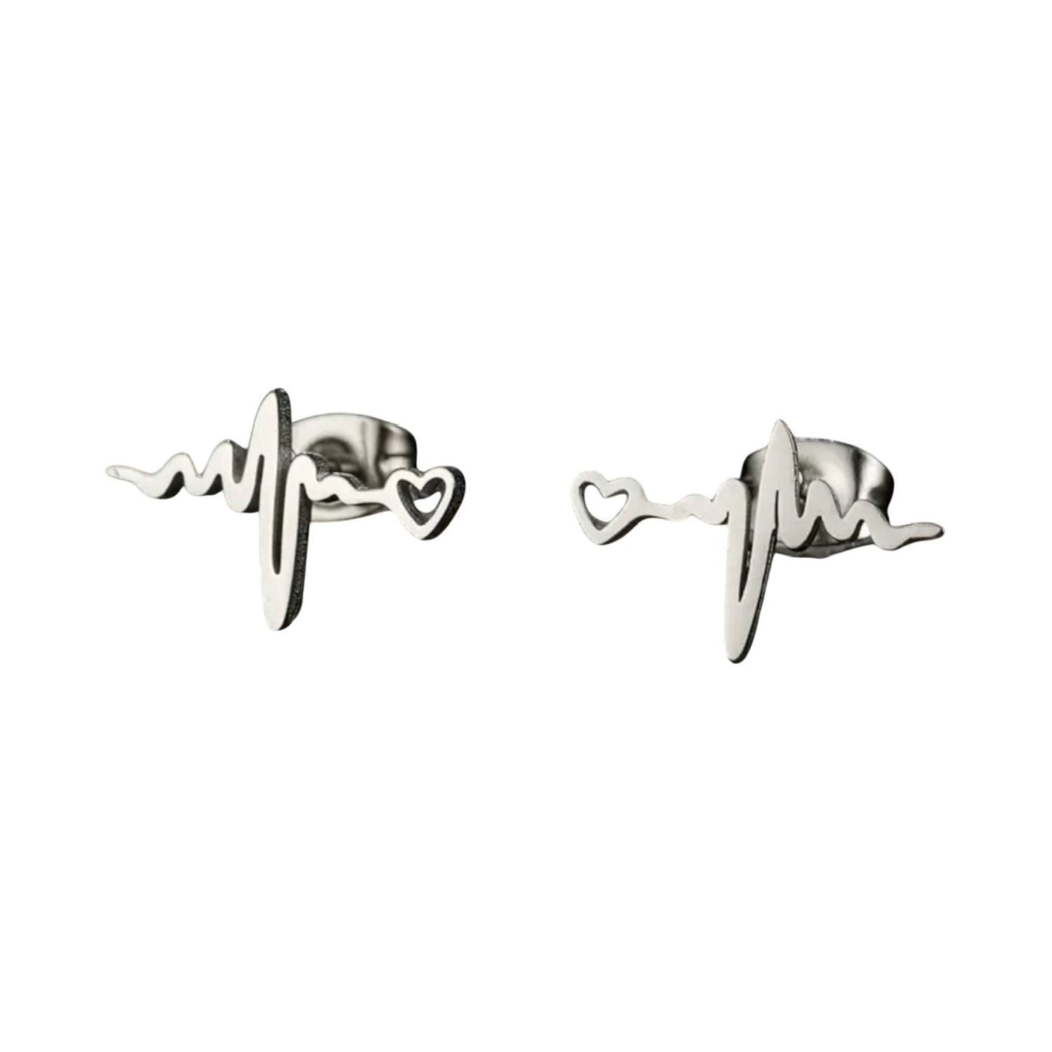 Silver ECG Healthcare Earrings