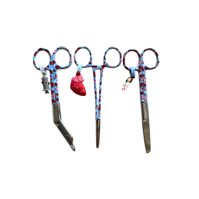 Set of Blue Heart Scissors