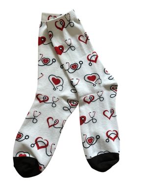 White/ black compression stockings
