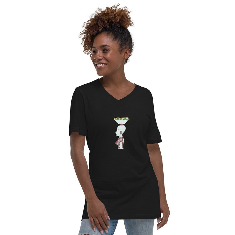 Market Woman Unisex Short Sleeve V-Neck T-Shirt Market Woman Unisex Short Sleeve V-Neck T-Shirt