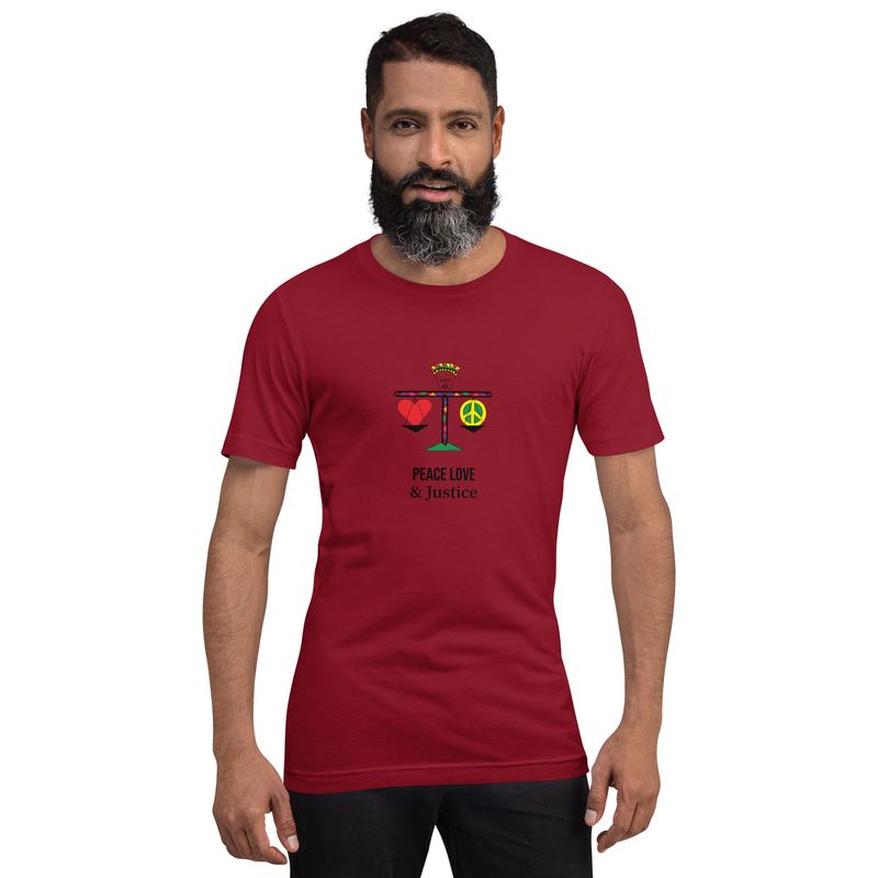 Peace Love &amp; Justice Unisex t-shirt