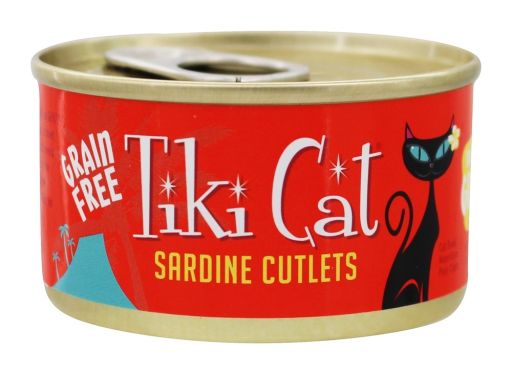 Tiki Cat - Tahitian Grill Grain Free Canned Cat Food Sardine Cutlets - 2.8 oz.