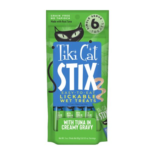 Tiki Cat Stix Tuna Mousse Cat Treats 0.5 oz. Count of 6, 3 OZ