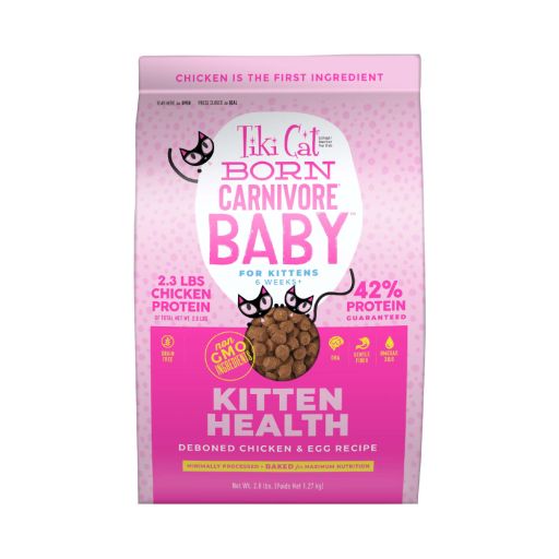 Tiki Cat Born Carnivore Chicken &amp; Egg Kitten Dry Food 2.8 lbs.