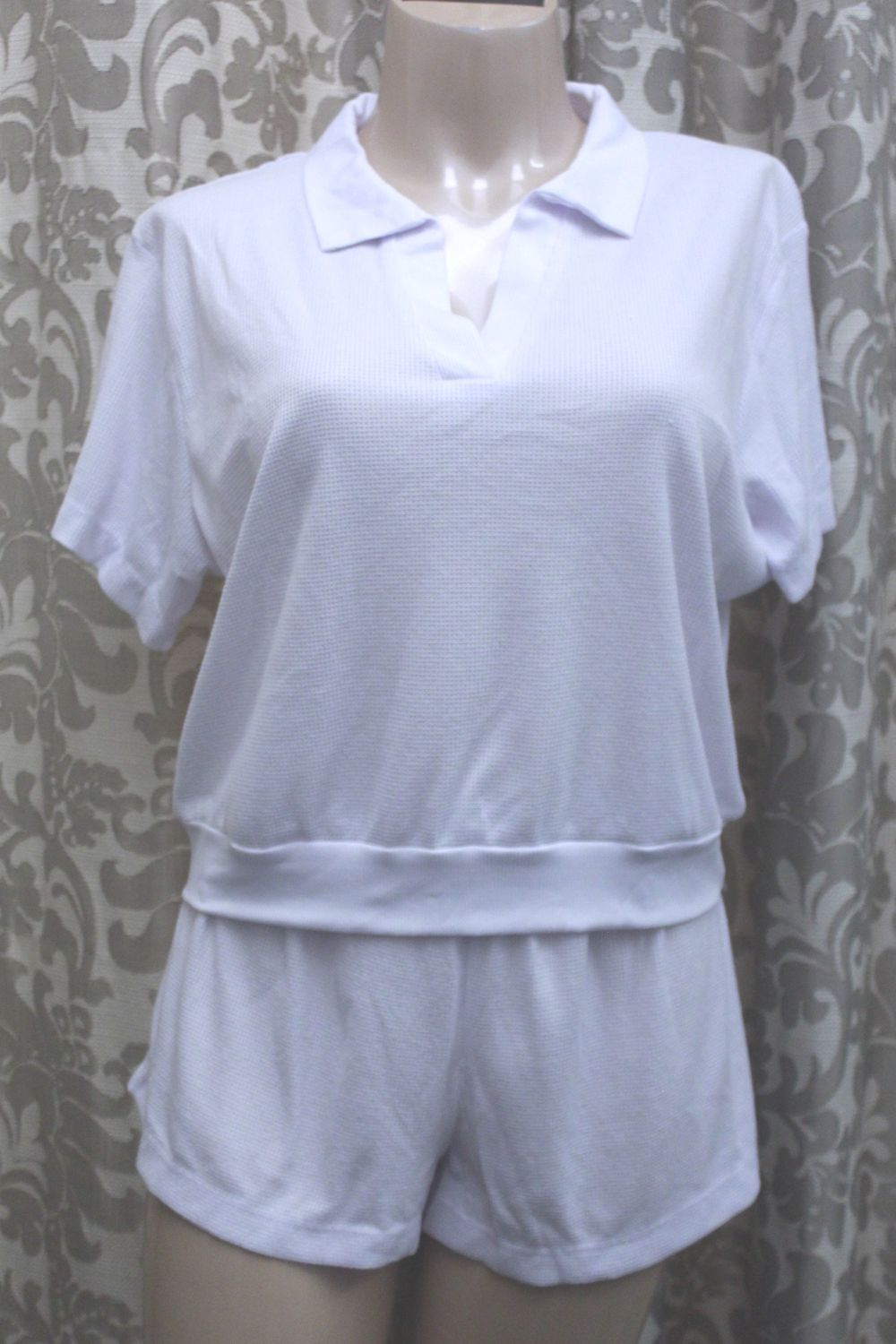 Coffee Club Shortie Set, Colour: White, Size: S