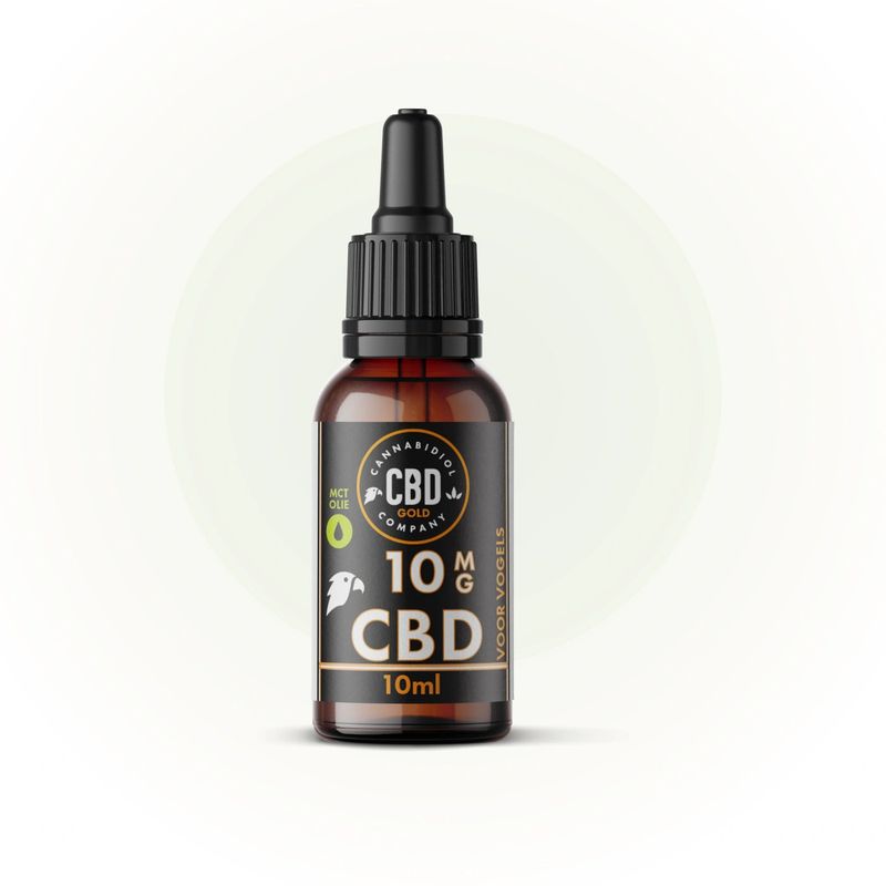 10 mg CBD olie op basis van MCT-olie voor vogels (15–450 g) – 0,1%