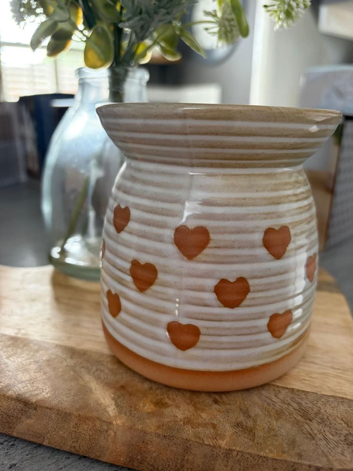 Heart Print wax burner + 1 wax melt Heart Print wax burner + 1 wax melt