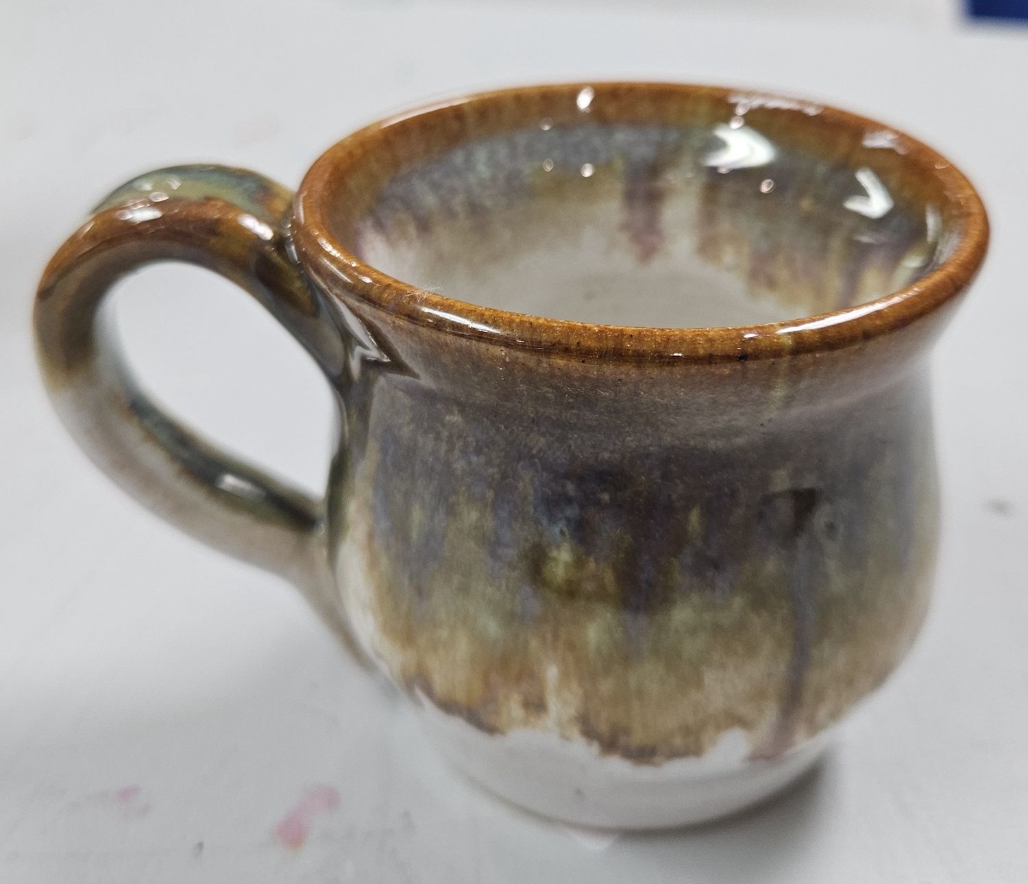 Brown and Green Drip Mug Small
