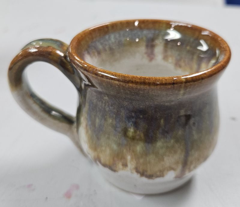 Brown and Green Drip Mug Small