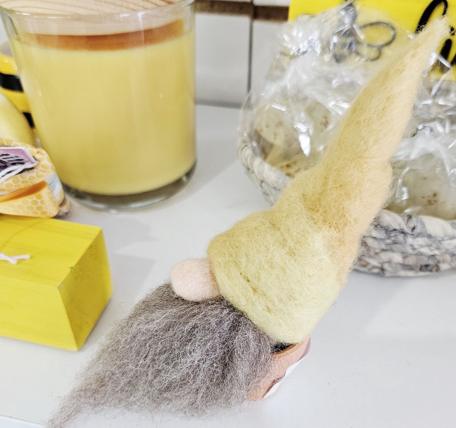 Gnome in Pot with Yellow Hat