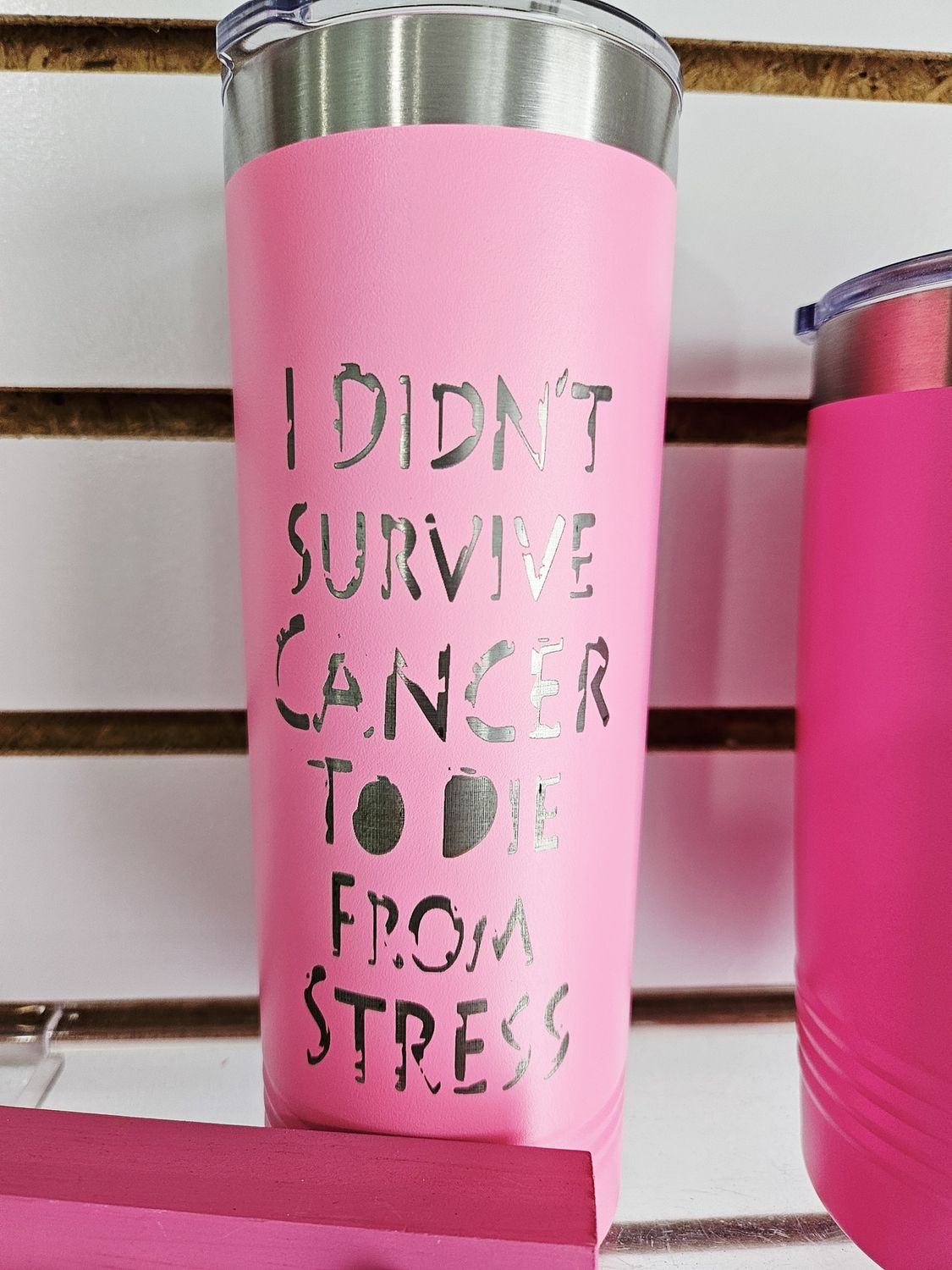 Survive Cancer Skinny Tumbler