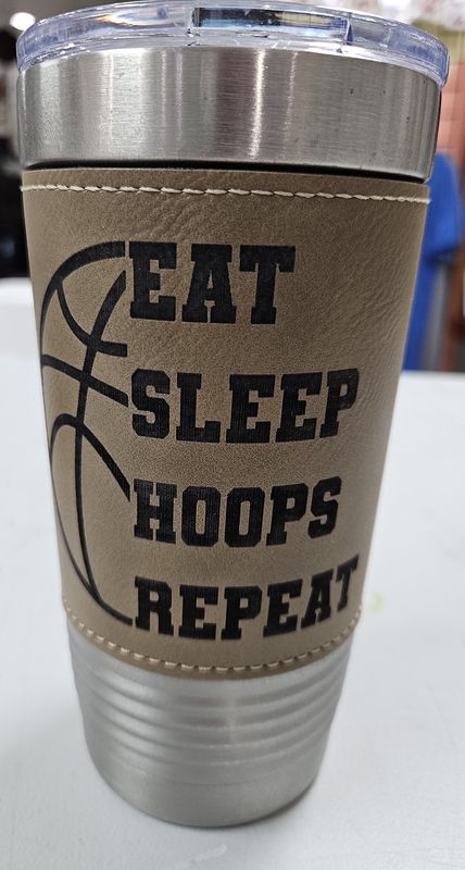 Eat Sleep Hoops Repeat Tumbler