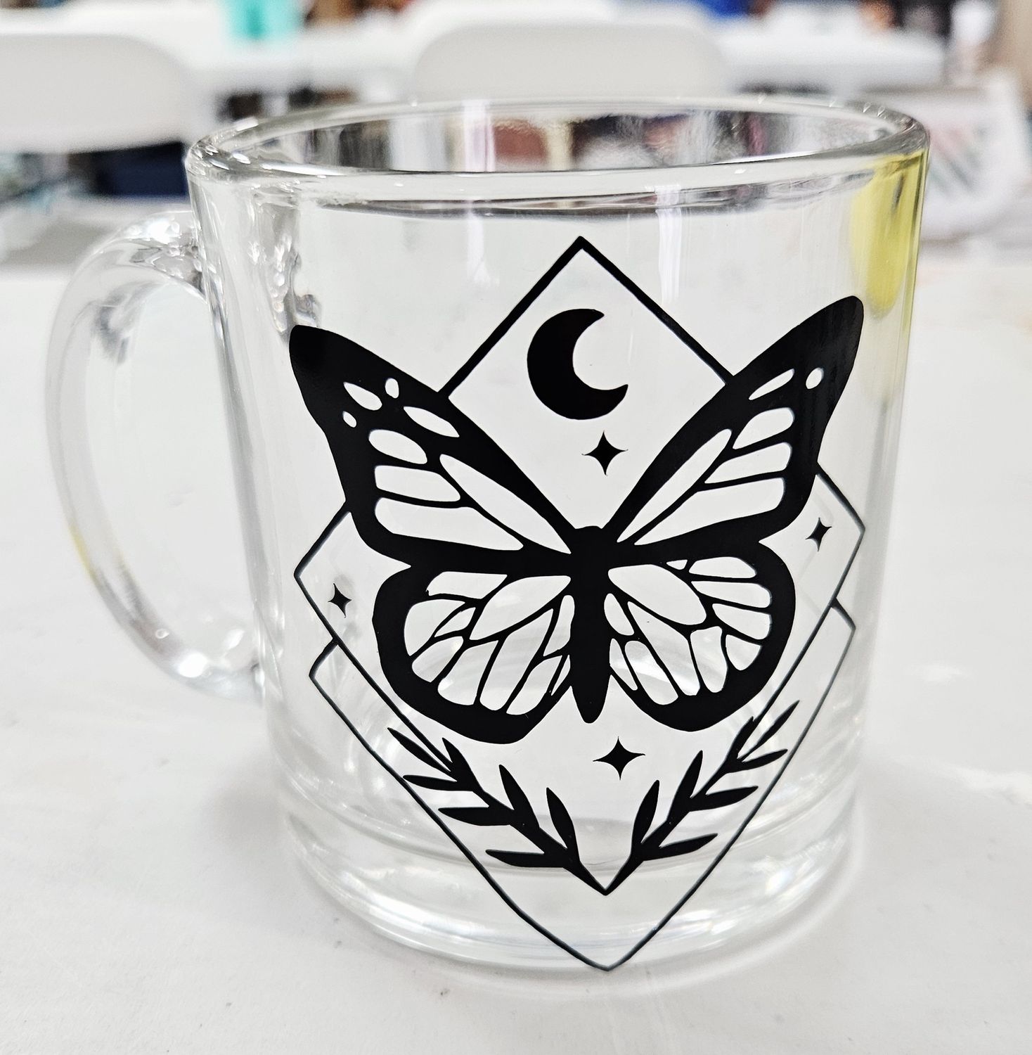 Butterfly Mug Glass