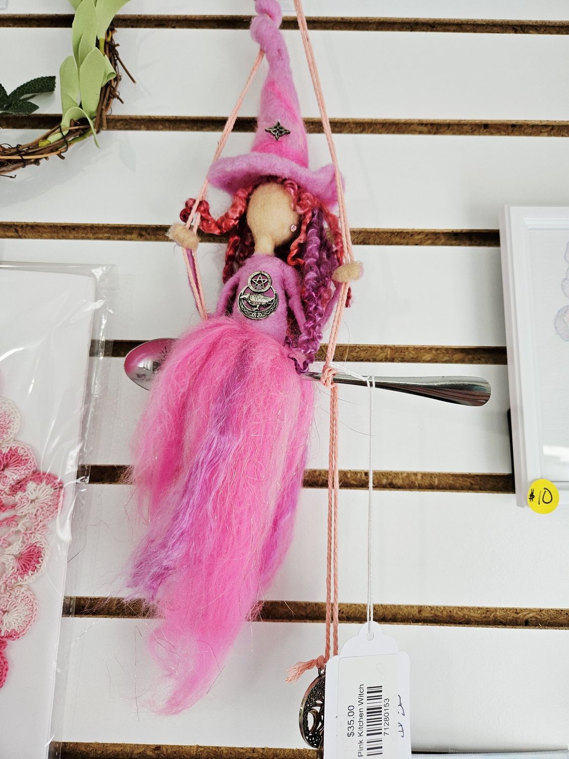 Pink Kitchen Witch