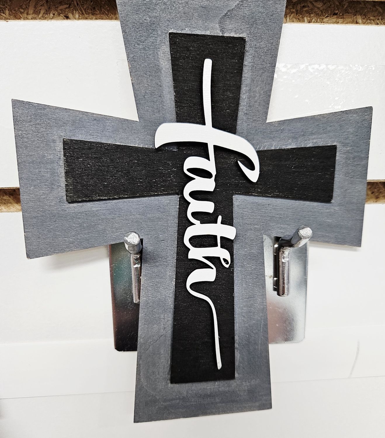 Black &amp; Grey Faith Cross