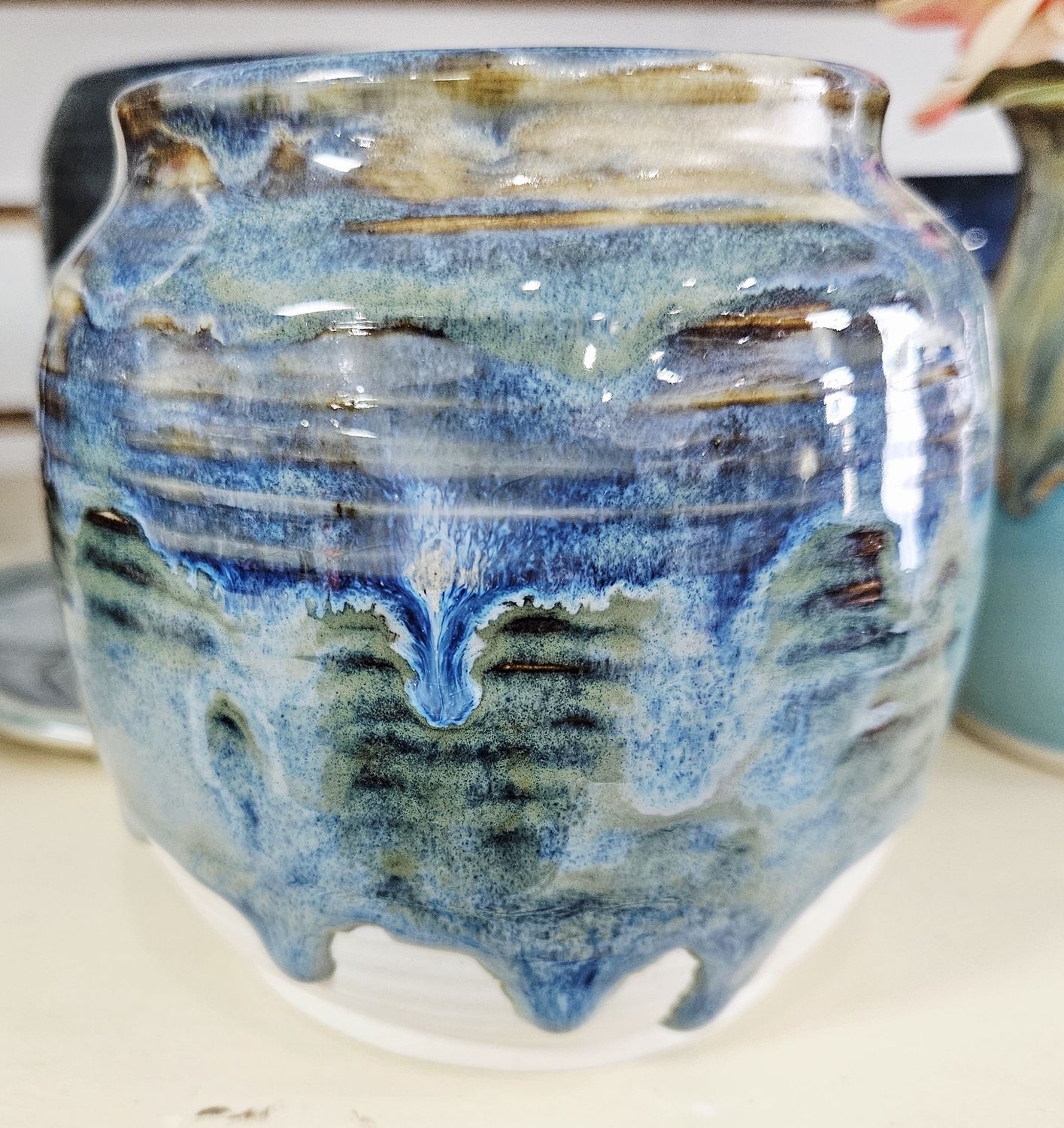 Blue Drip Vase