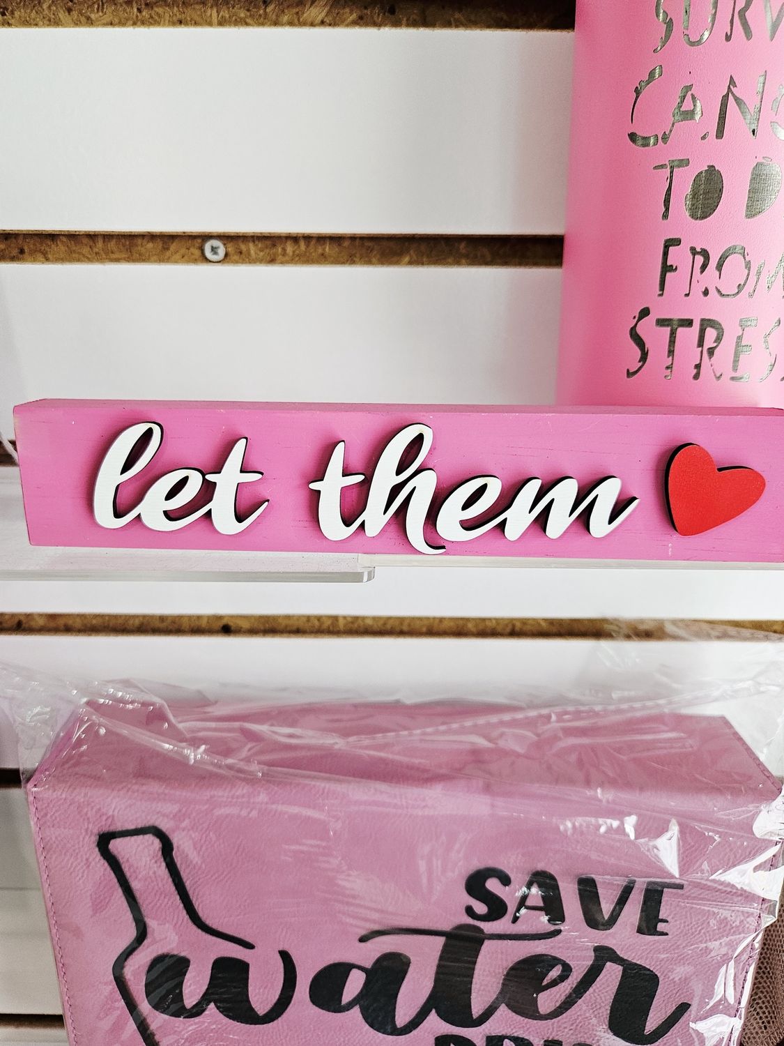 Let Them Wood Block