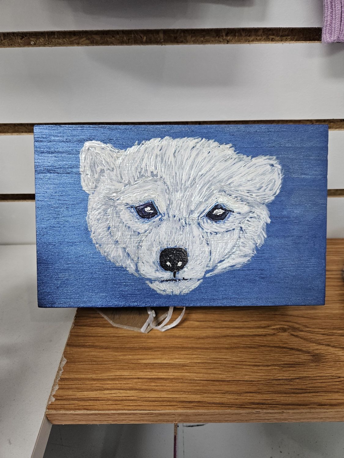 Polar Bear painted keepsake box