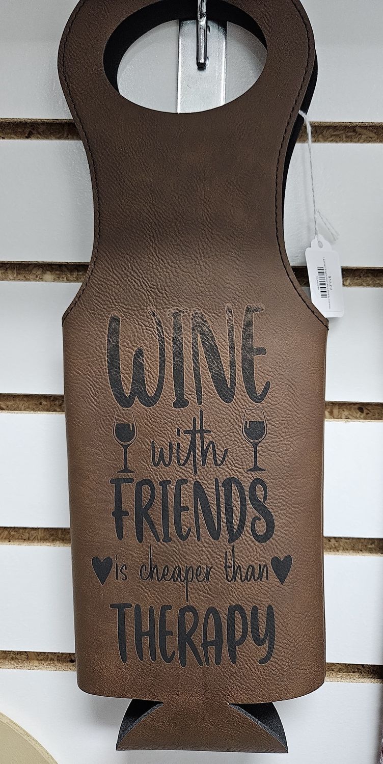 Engraved Wine Bottle Carrier