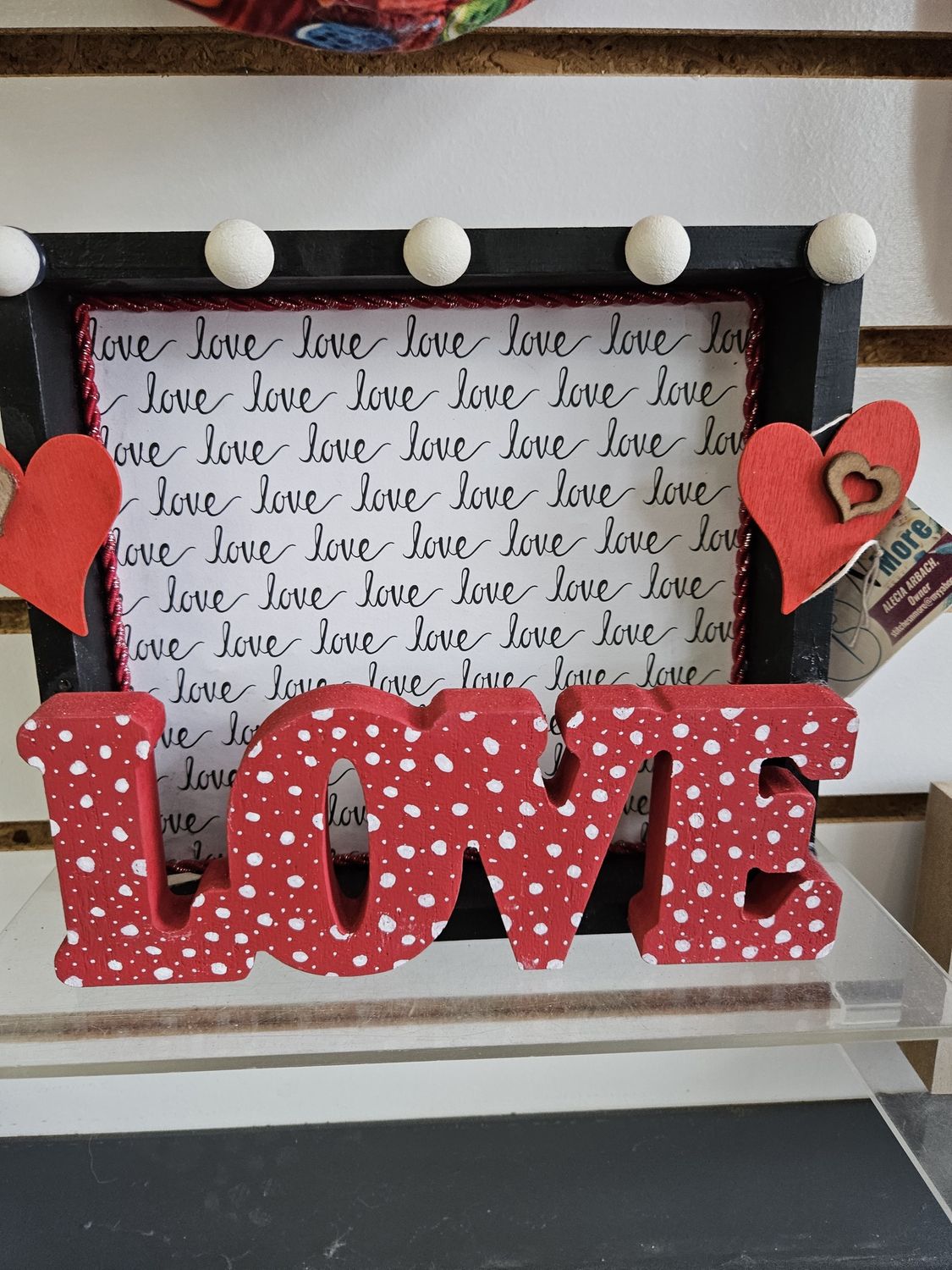 Wood Love Box Sign