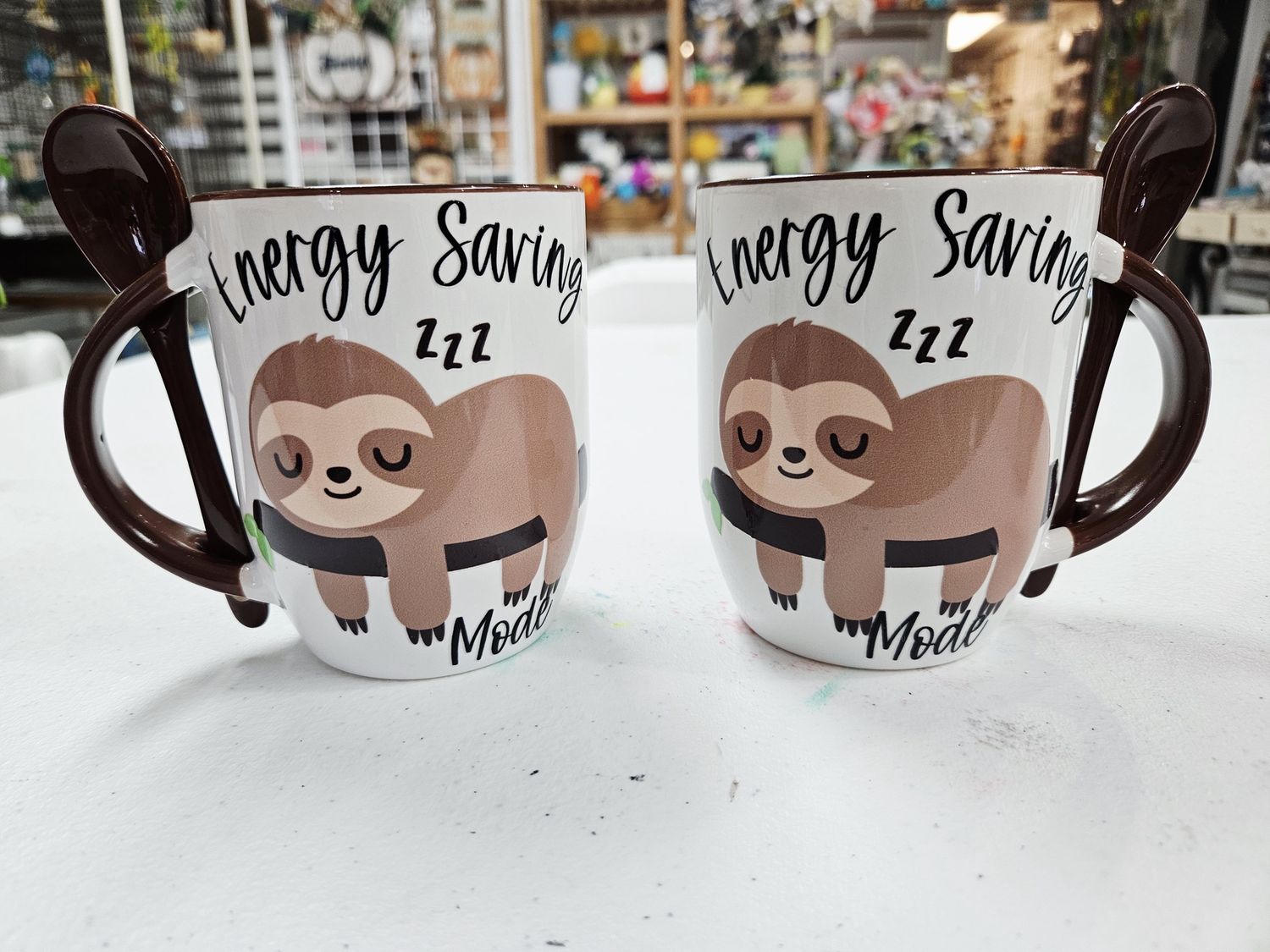 Energy Saving Mode Mug - Brown