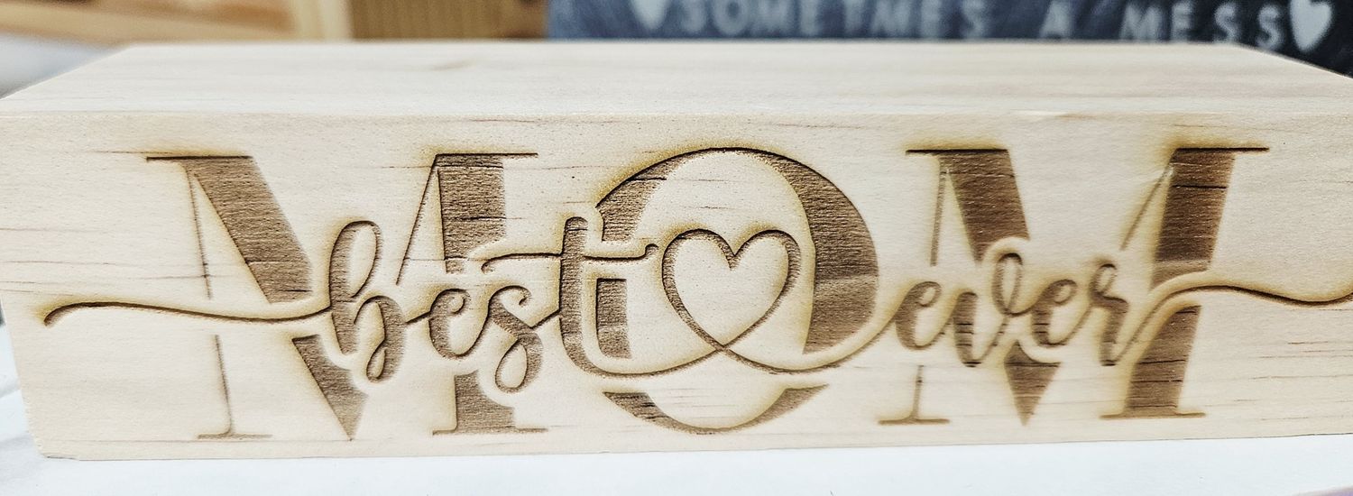 best mom ever wood block