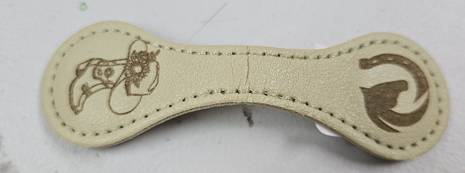 Magnetic bookmark - lt green, horse/boot