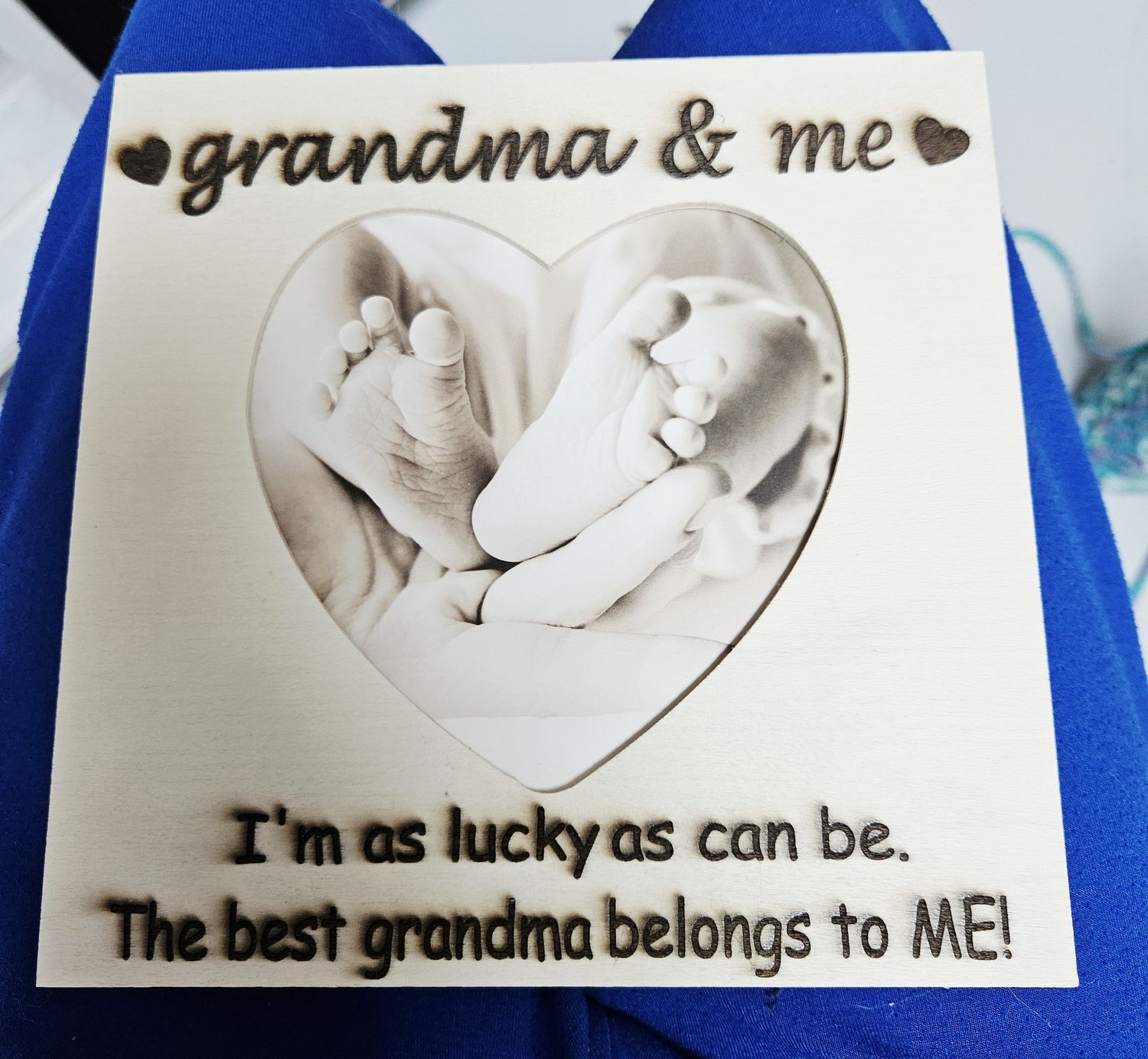 grandma &amp; me heart frame square