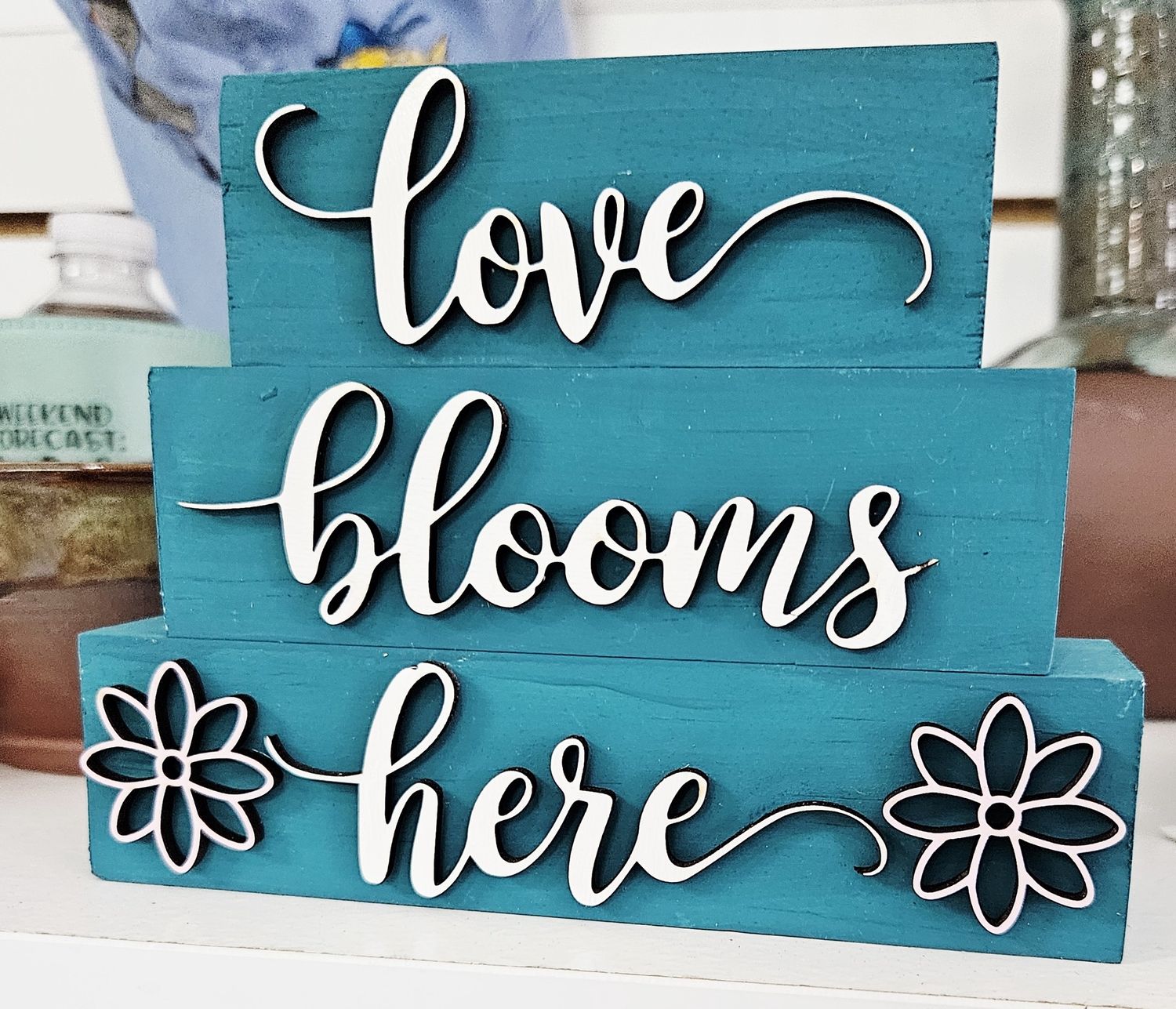 Love Blooms Here Blocks