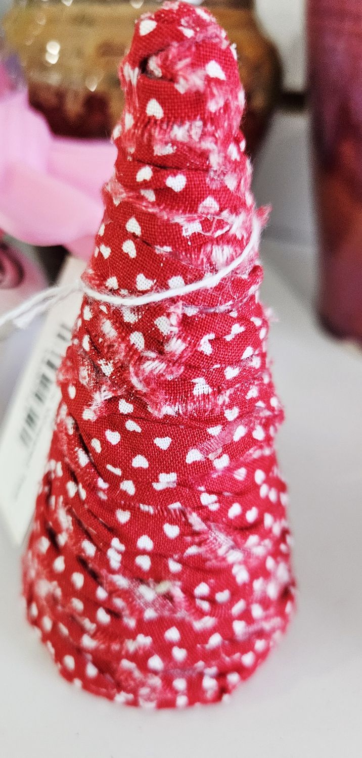 Valentine Fabric Wrapped Tree