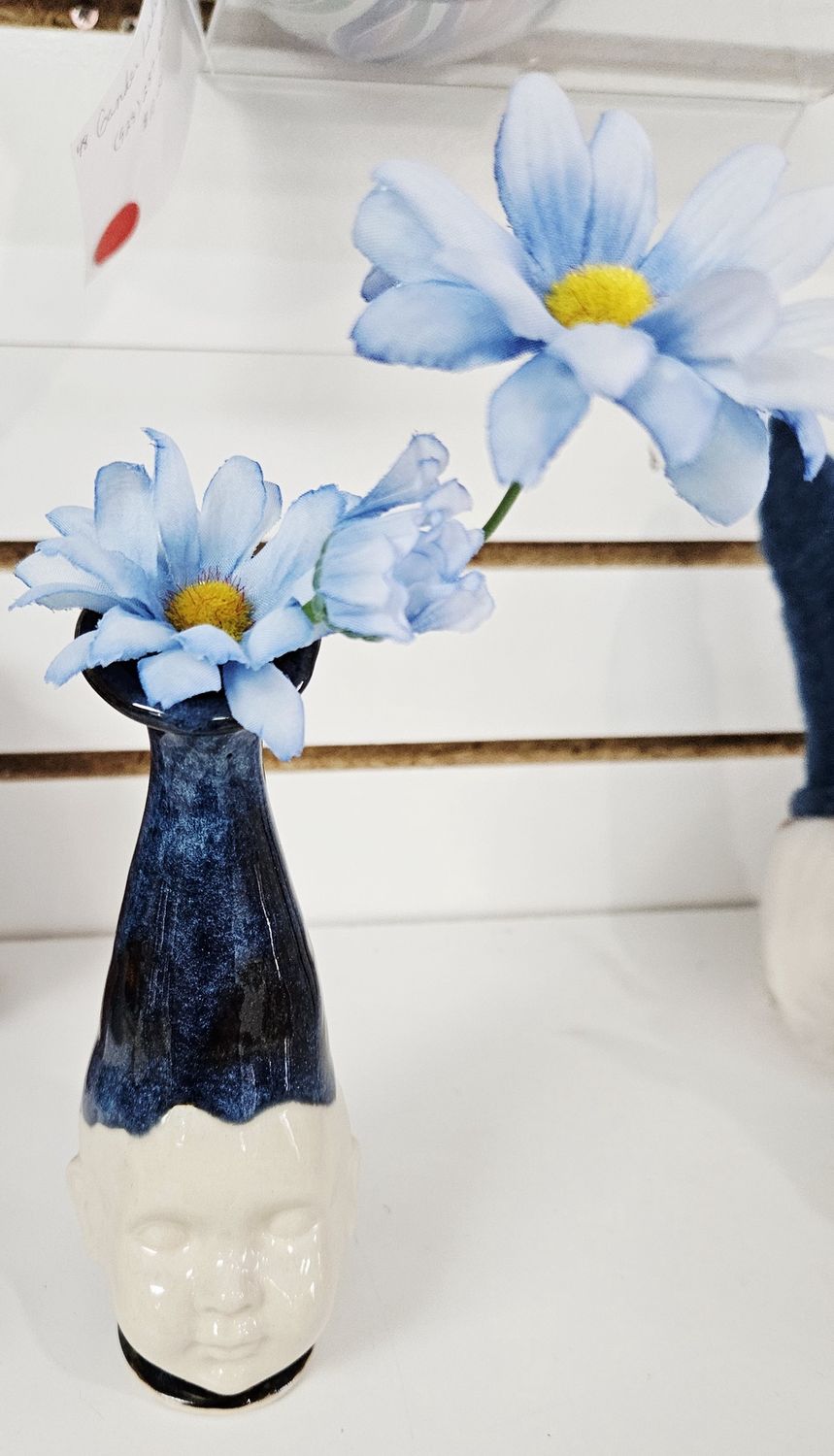 Doll Head Vase - Navy