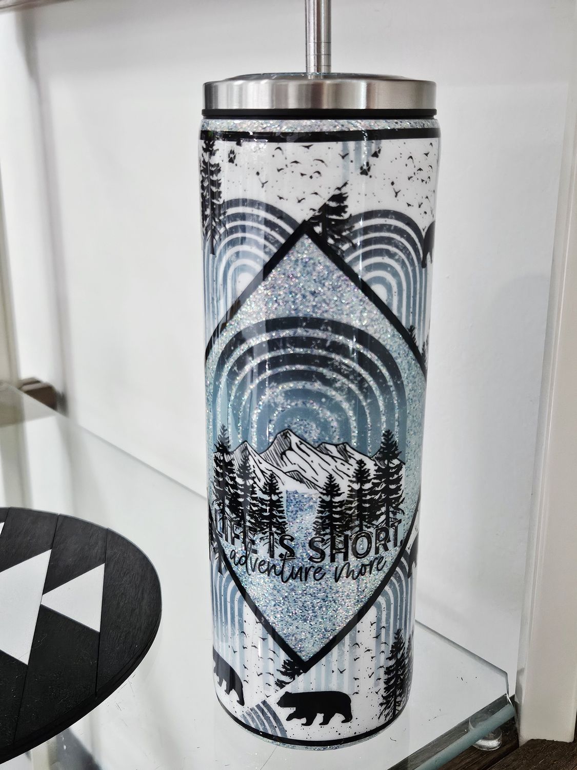 Life Is Short Skinny Epoxy Tumbler