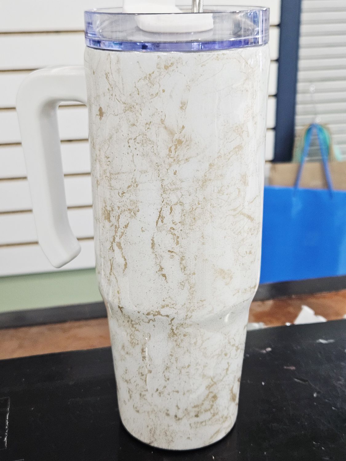 Gold Marble Handle  Tumbler