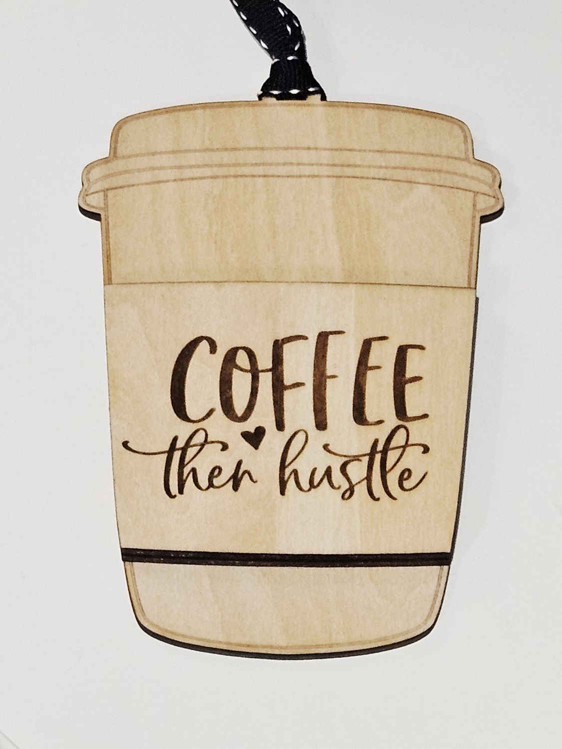 Coffee then hustle gift card holder