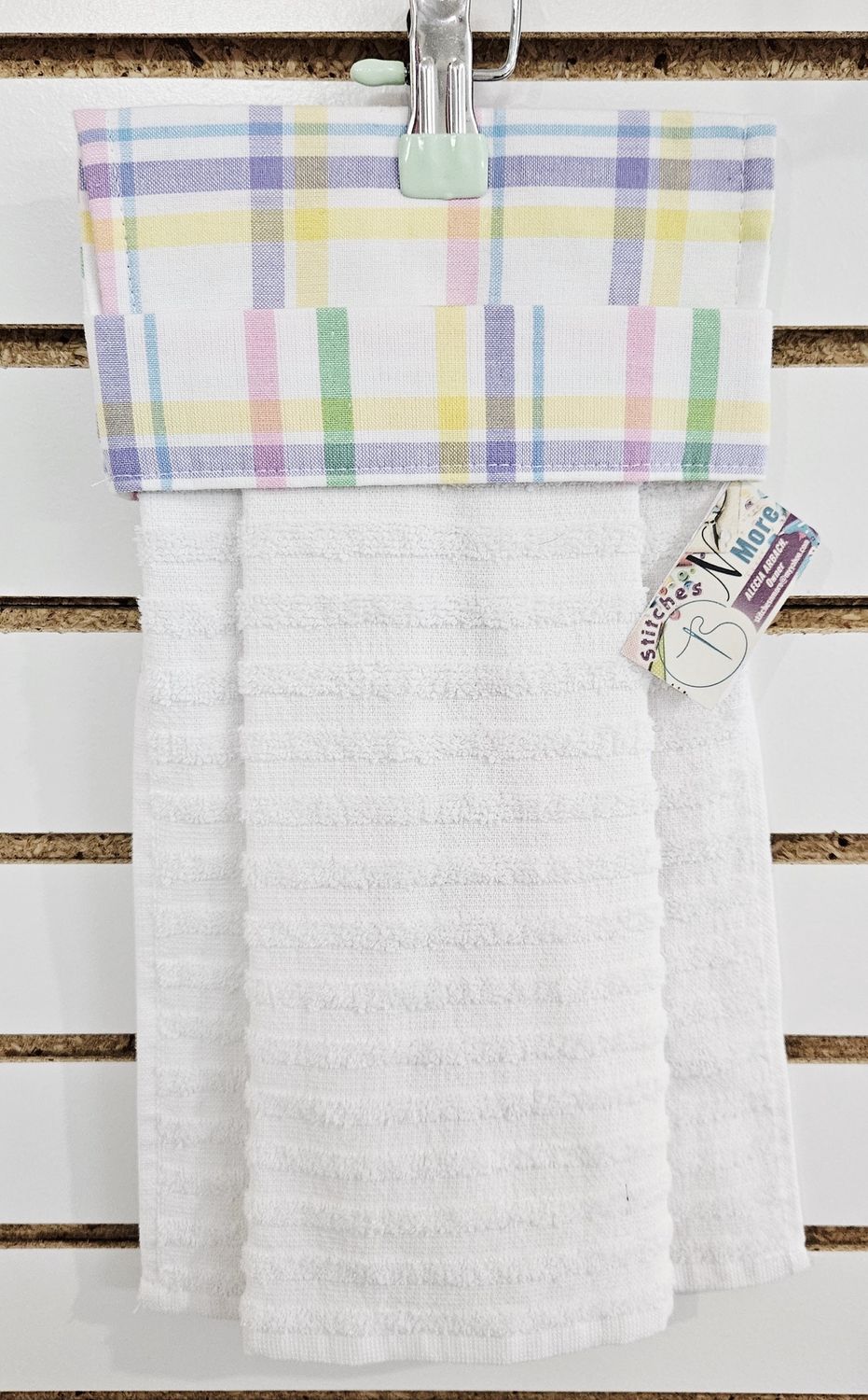 pastel striped kitchen towel